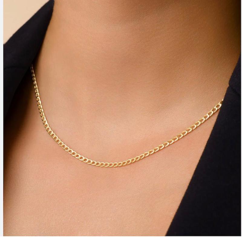 زنجیر زنانه مردانه طلا ۱۸ عیار کارتیه فرانسوی سایز درشت