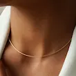 طوق طلا مردانه زنانه ۴۵ سانتیمتری مناسب استفاده به‌ تنهایی یا همراه با آویز