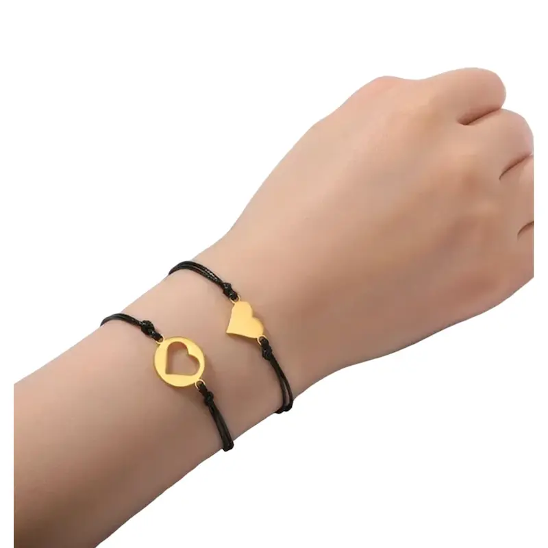 دستبند طلا ست دوستی Friendship نخی زنانه طلا ۱۸ عیار