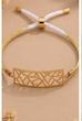 دستبند طلا مدل مدرن هندسی نخی طلا ۱۸ عیار