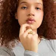 انگشتر طلا مدل کروسان صدفی لوکس طلا ۱۸ عیار