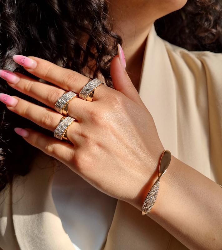 انگشتر ژوپینگ طرح طلا 