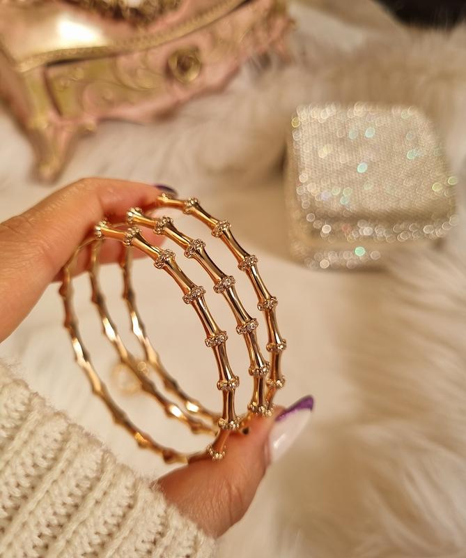 بنگل بامبو ظریف طرح طلا ژوپینگ