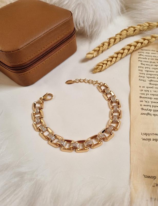 دستبند طرح طلا ماه ژوپینگ 