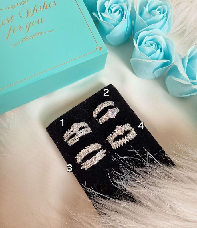 انگشتر حلقه پشت حلقه جواهری 1