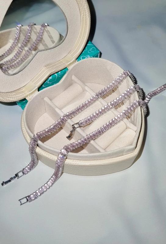 ست تنیسی جواهری صورتی