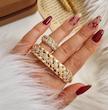 بنگل بافت طرح طلا ژوپینگ D48