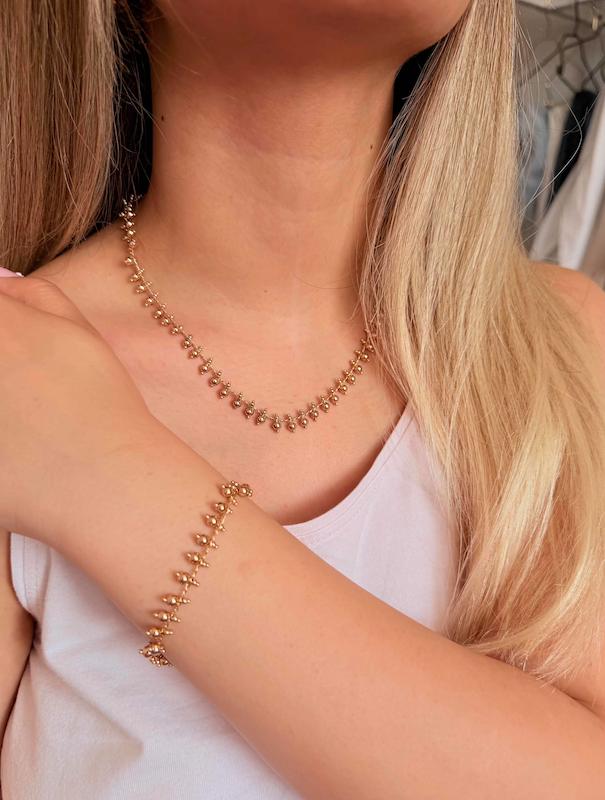 ست دستبند و گردنبند گوی ژوپینگSxp1