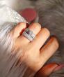 انگشتر حلقه پشت حلقه جواهری A68