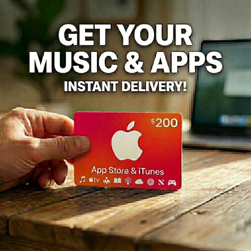 گیفت کارت 200 دلاری آیتونز