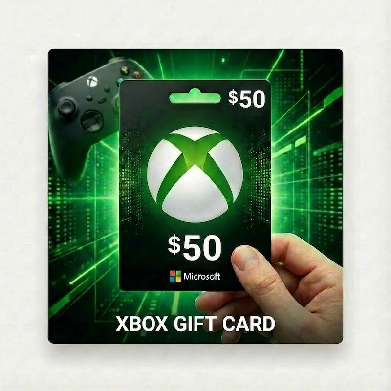 گیفت کارت ۵۰ دلاری ایکس باکس