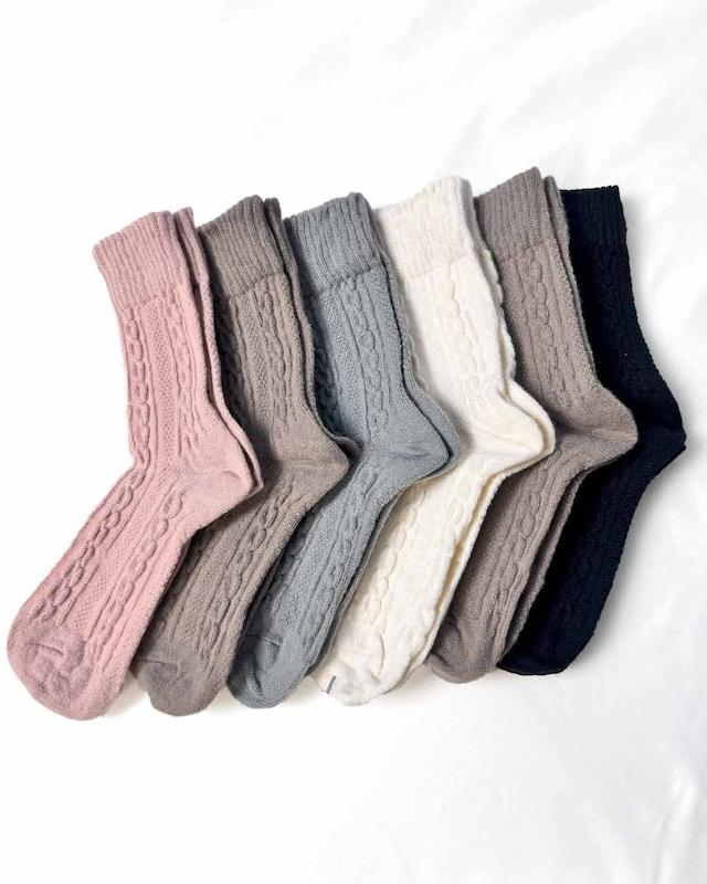 جوراب پشمی بافت زنجیری 