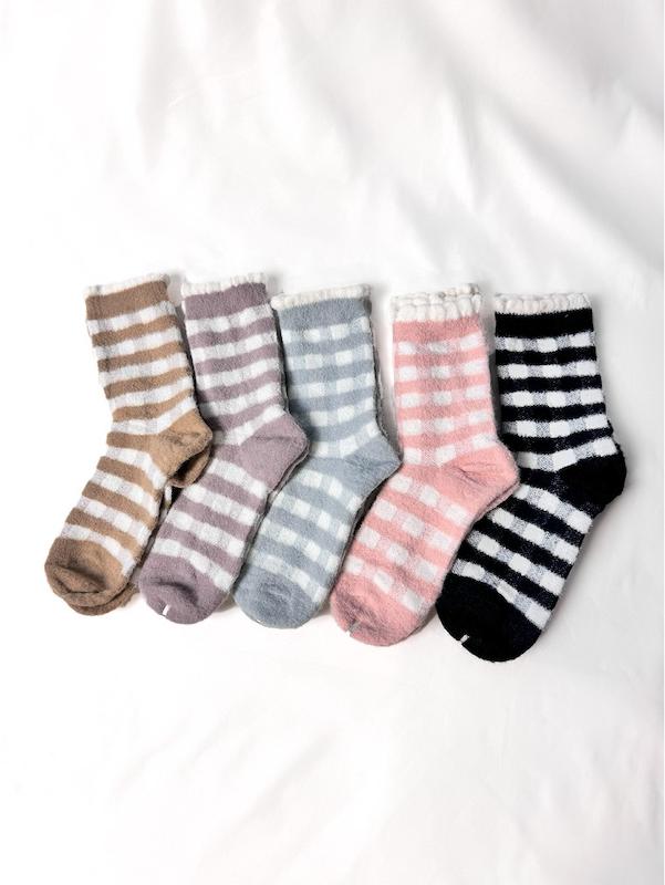 جوراب پشمی چهارخونه