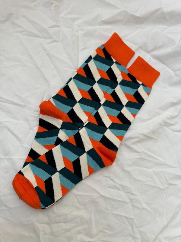 جوراب موزائیک نارنجی