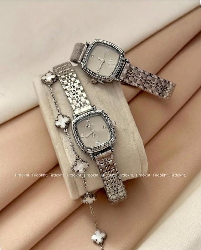 ساعت فنسی صفحه طوسی