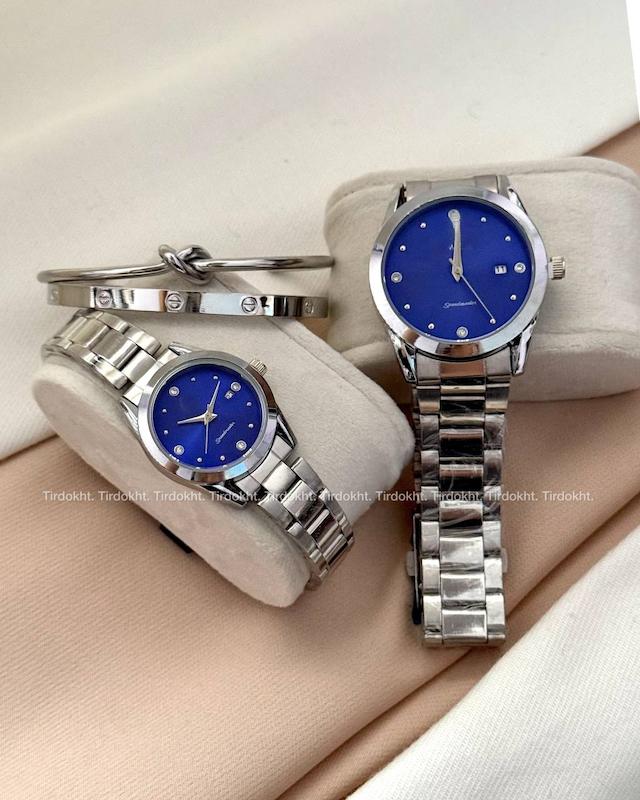 ست ساعت اومگا صفحه سورمه ای