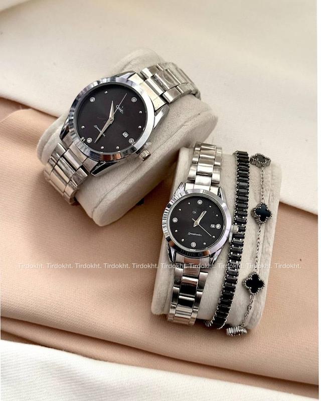 ست ساعت اومگا صفحه مشکی