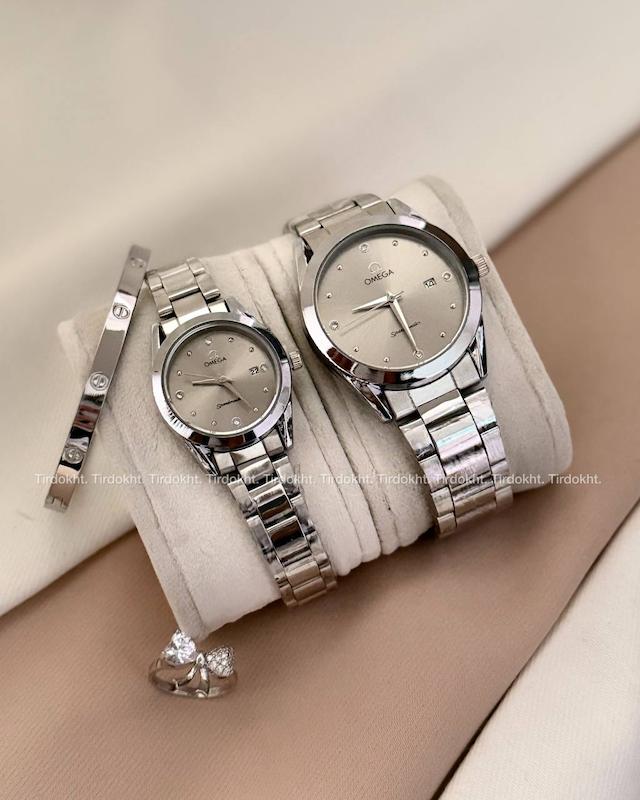 ست ساعت اومگا صفحه طوسی