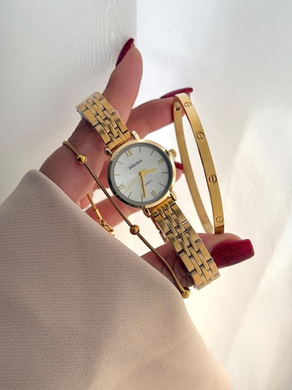 ساعت کوشی طلایی