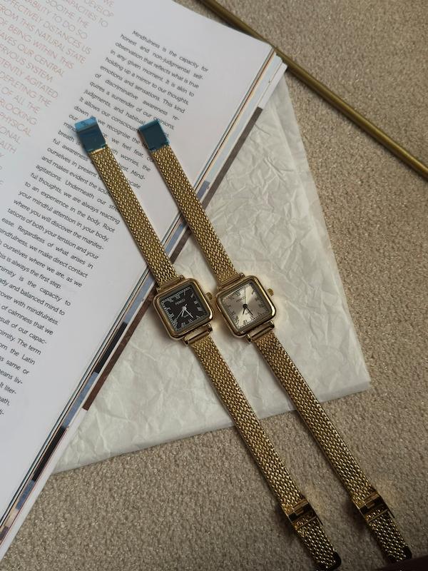 ساعت زنانه بند گندمی فنسی