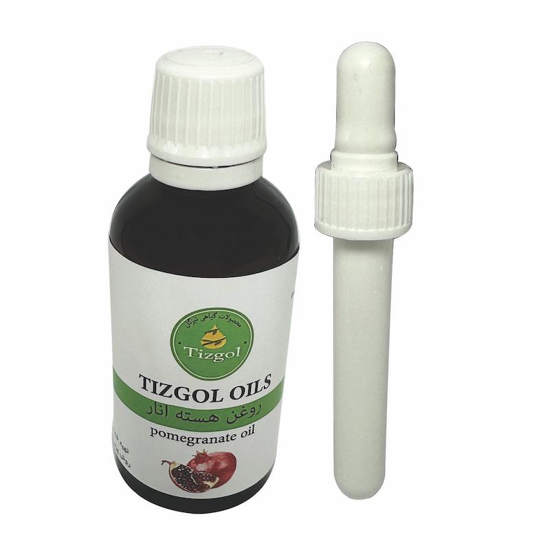 روغن هسته انار تیزگل مدل سنتی حجم 50 میلی لیتر