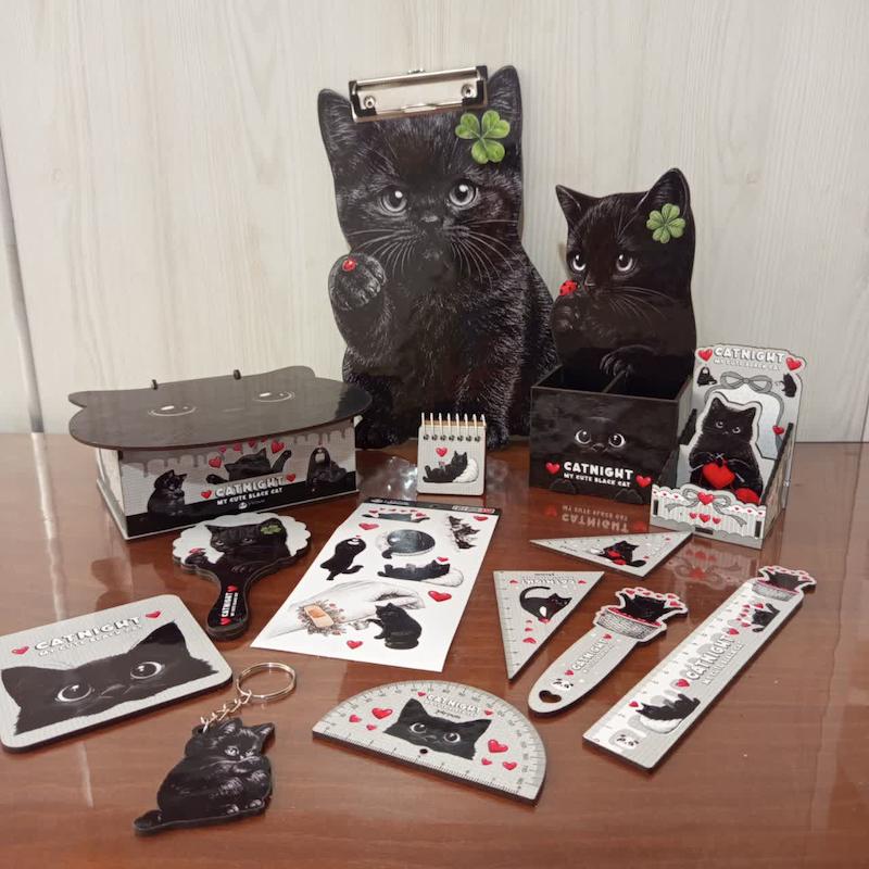 🐈‍⬛ست طرح گربه 14 تیکه🐈‍⬛
