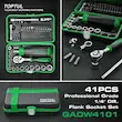 جعبه بکس و بیت 41 پارچه درایو 1/4 تاپ تول-TOPTUL