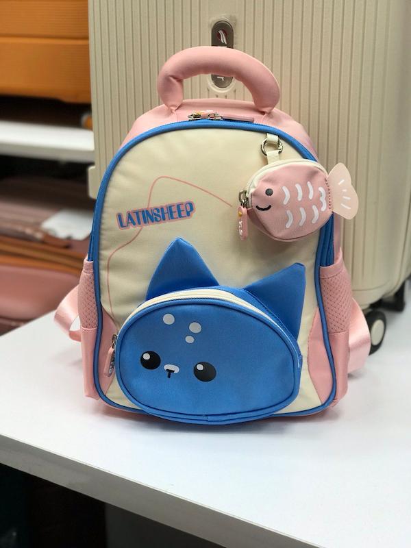 کوله مهد کودکی خارجی طرح گربه و ماهی