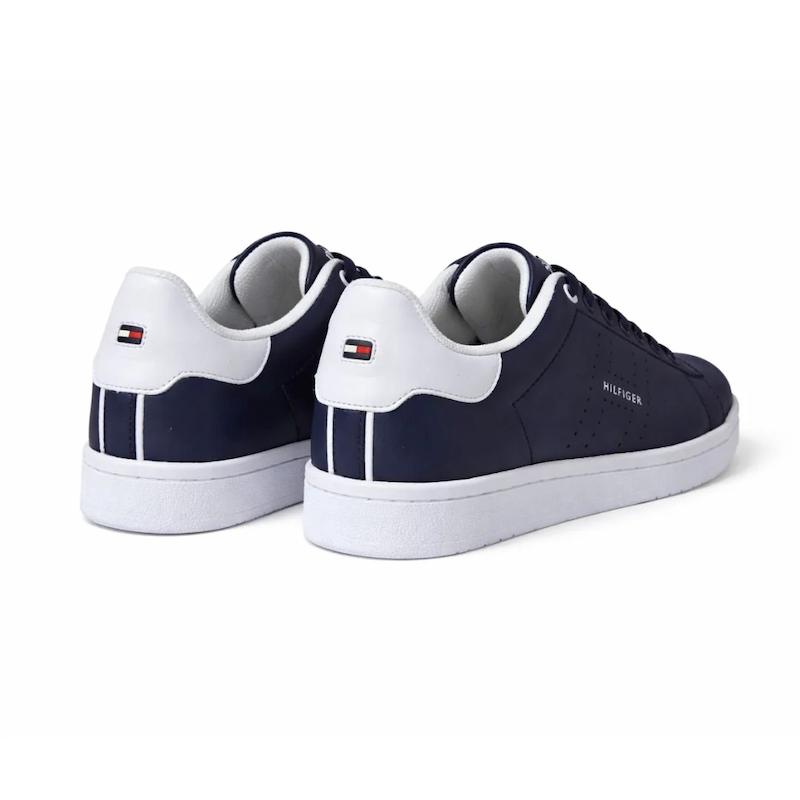 کفش اسنیکرز مردانه برند تامی هیلفیگر (Tommy Hilfiger) سفید سرمه ای