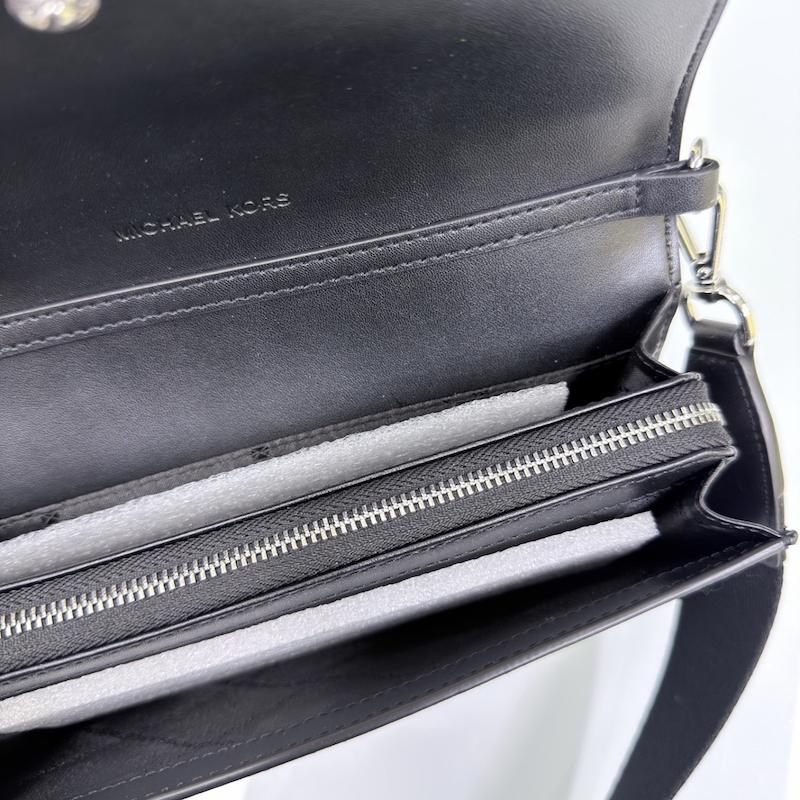 کیف دوشی زنانه برند مایکل کورس (Michael Kors) مشکی آبی