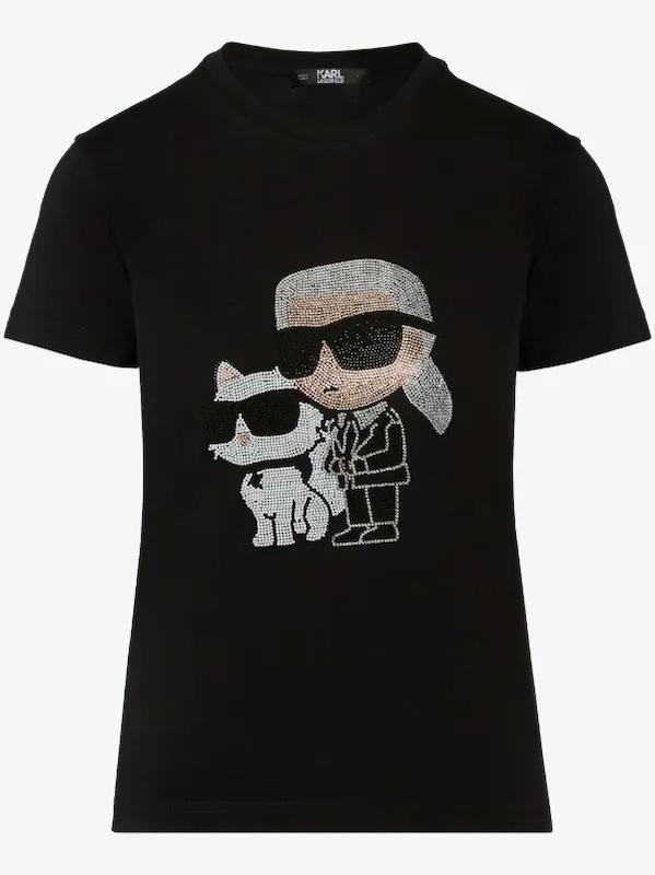 تیشرت زنانه برند کارل لاگرفلد (KARL LAGERFELD) مشکی