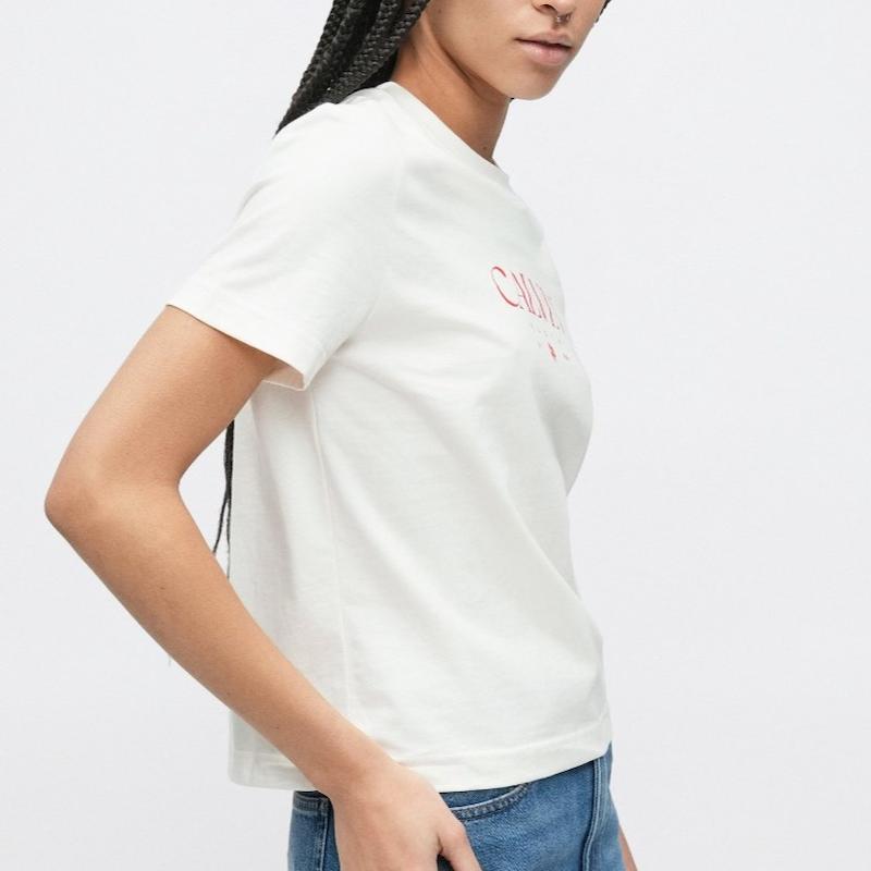 تیشرت زنانه برند کالوین کلاین (Calvin Klein) شیری 