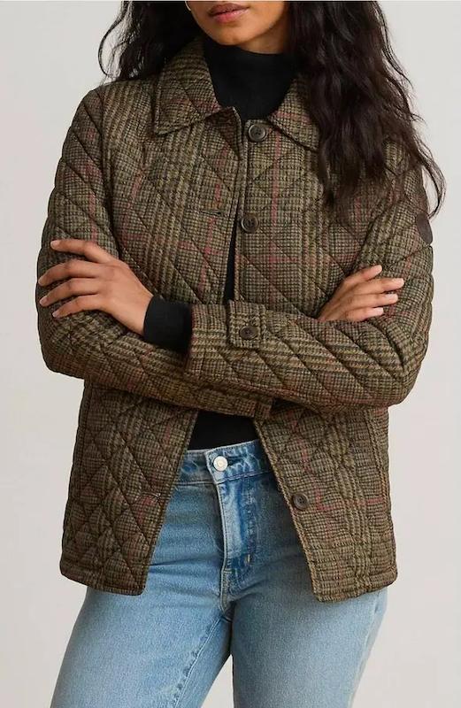 کاپشن زنانه برند رالف لورن (Ralph Lauren) چهار خانه