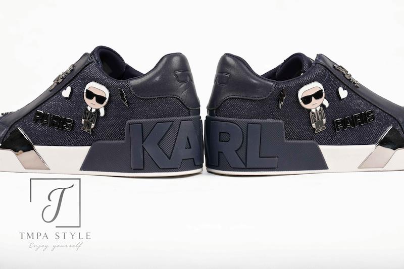 کفش اسنیکرز زنانه برند کارل لاگرفلد (KARL LAGERFELD) سرمه ای
