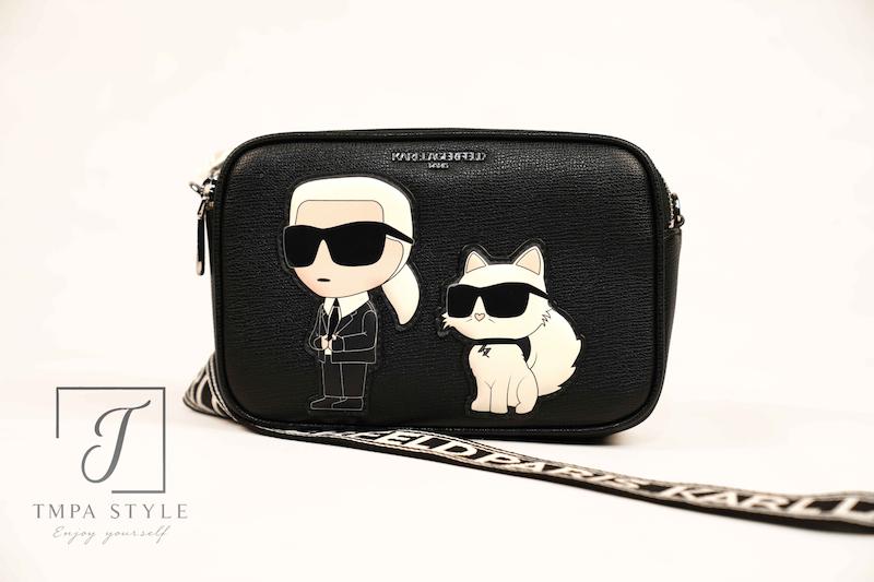 کیف دوشی  زنانه برند کارل لاگرفلد (KARL LAGERFELD) مشکی
