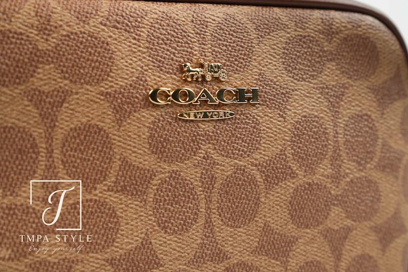 کیف دوشی  زنانه برند کوچ (COACH) قهوه ای کرم روشن