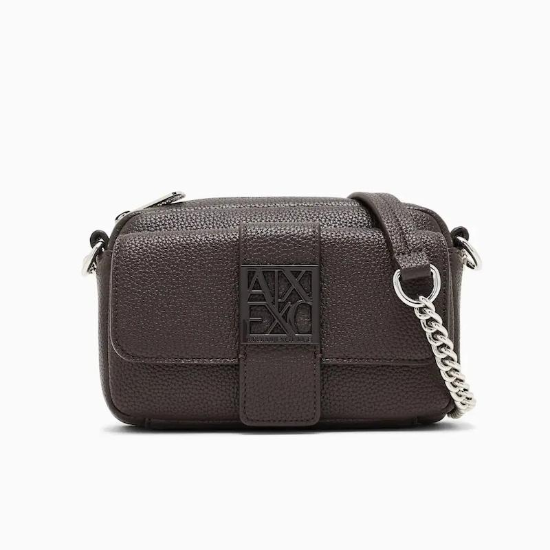 کیف دوشی  زنانه برند آرمانی اکسچنج (Armani Exchange) قهوه ای