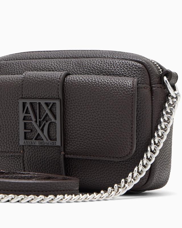 کیف دوشی  زنانه برند آرمانی اکسچنج (Armani Exchange) قهوه ای
