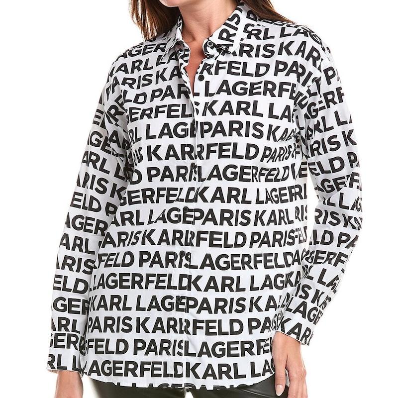 شومیز زنانه برند کارل لاگرفلد (KARL LAGERFELD) سفید