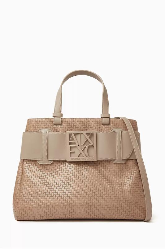 کیف دستی زنانه برند آرمانی اکسچنج (Armani Exchange) کرم