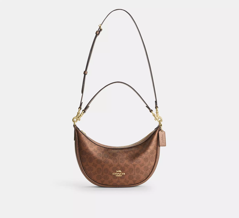 کیف دوشی  زنانه برند کوچ (COACH) شکلاتی