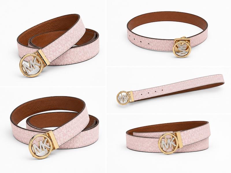 کمربند زنانه برند مایکل کورس (Michael Kors) صورتی عسلی