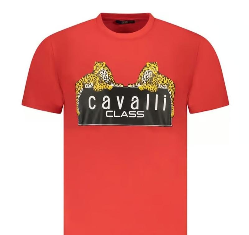تیشرت مردانه برند روبرتو کاوالی اومو (Roberto Cavalli Uomo)  قرمز