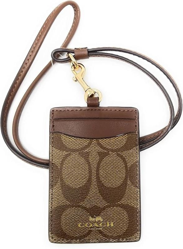 کیف کارت زنانه برند کوچ (COACH) عسلی