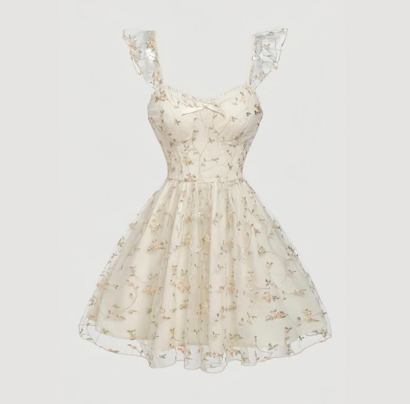 پیراهن گلدار کوتاه 🤍🌸