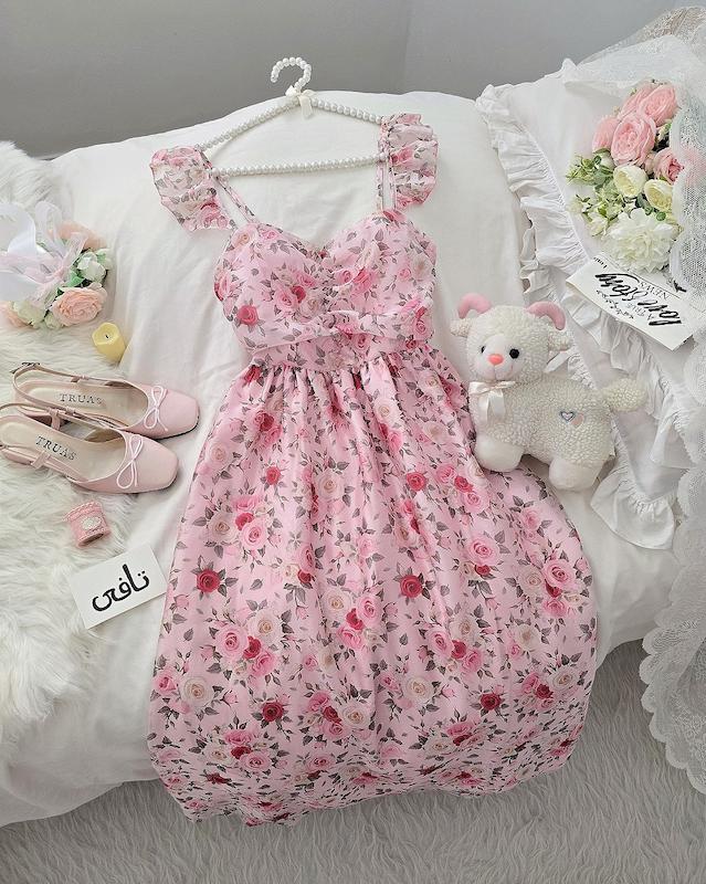 پیراهن رزهای باغچه🌹✨️