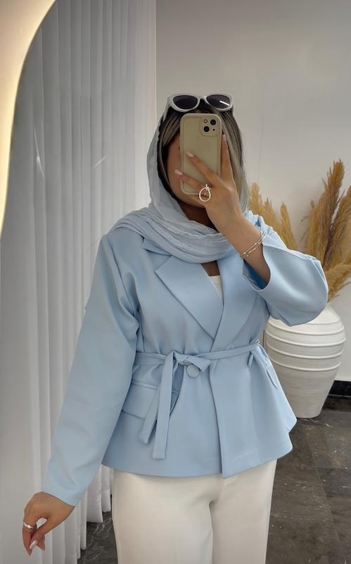 کت آلیسا/کت تک عروسکی زنانه آبی آسمانی
