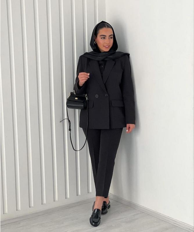 ست ماماسیتا/ کت و شلوار زنانه کلاسیک رسمی مشکی