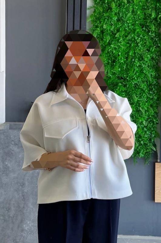 وست بستنی خامه ای✨🍦وست زنانه سفید مازراتی