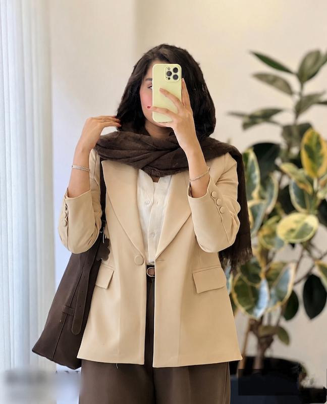کت کوکی وانیلی 🍪 /کت کلاسیک رسمی زنانه کرم